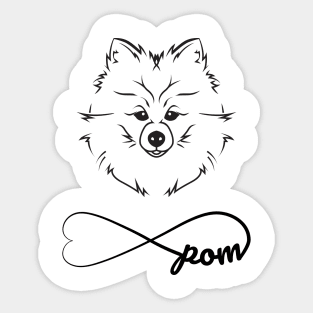 Pomeranian love is infinite Sticker